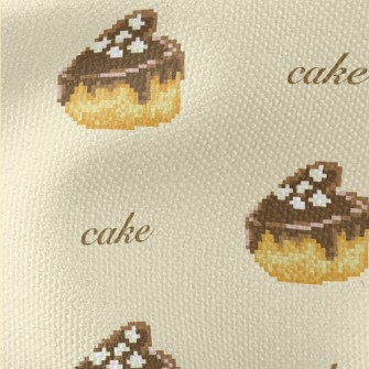 Pixel Heart Chocolate Cake Waterproof Canvas