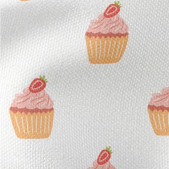 Strawberry Pink Cupcake Waterproof Canvas