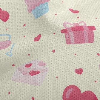 Pink Love Gift Envelope Cake Athletic Mesh Flat Back