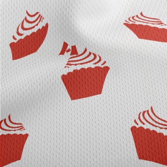 Canadian Flag Cupcakes Athletic Mesh Flat Back