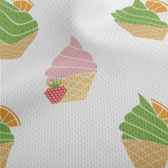 Strawberry And Matcha Ice Crea Athletic Mesh Flat Back
