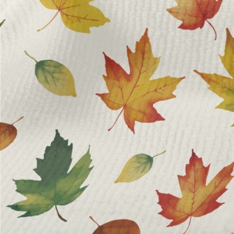 Hand Drawn Autumn Maple Leaves Terry