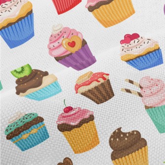 Various Flavors Of Cup Cakes Performance Linen