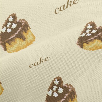 Pixel Heart Chocolate Cake Performance Linen