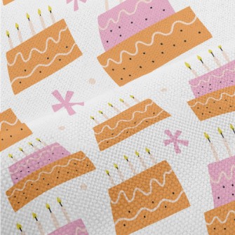 Pink And Orange Candle Cake Performance Linen