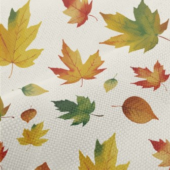 Hand Drawn Autumn Maple Leaves Performance Linen