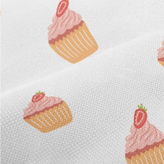 Strawberry Pink Cupcake Performance Linen
