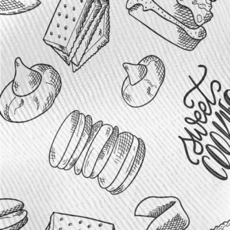 Hand Drawn Various Cookies Standard Corduroy