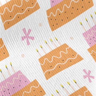 Pink And Orange Candle Cake Standard Corduroy