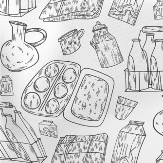 Milk Basket And Egg Packaging Stretch Ponte