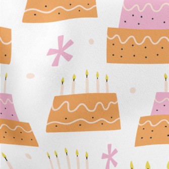 Pink And Orange Candle Cake Stretch Ponte