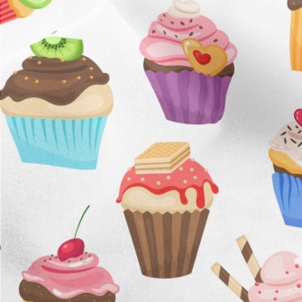 Various Flavors Of Cup Cakes Micro Fleece