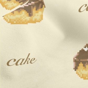 Pixel Heart Chocolate Cake Micro Fleece