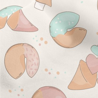 Pink And Blue Fortune Cookies Micro Fleece