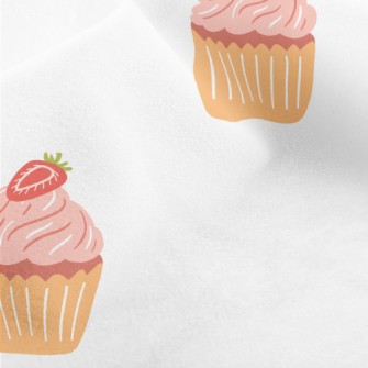 Strawberry Pink Cupcake Micro Fleece