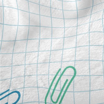 Colorful Messy Paper Clips Minky