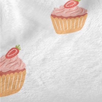Strawberry Pink Cupcake Minky