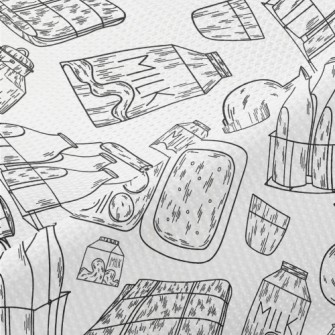 Milk Basket And Egg Packaging Piqué