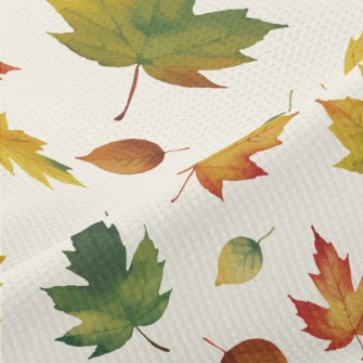 Hand Drawn Autumn Maple Leaves Piqué