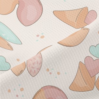 Pink And Blue Fortune Cookies Piqué