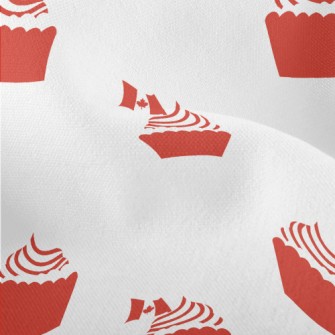 Canadian Flag Cupcakes Lightweight Performance Linen