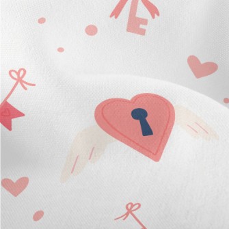 Cat Holding Love Heart Gift Ca Lightweight Performance Linen