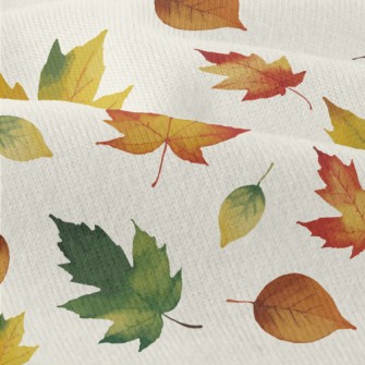 Hand Drawn Autumn Maple Leaves Modern Jersey