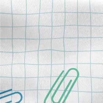 Colorful Messy Paper Clips Jersey Backed Fleece
