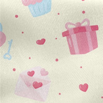 Pink Love Gift Envelope Cake Jersey Backed Fleece