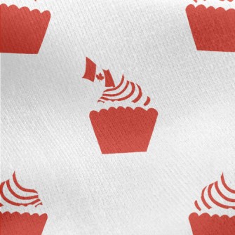 Canadian Flag Cupcakes Jersey Backed Fleece
