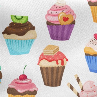 Various Flavors Of Cup Cakes Jersey Backed Fleece