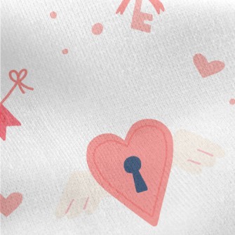 Cat Holding Love Heart Gift Ca Jersey Backed Fleece