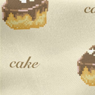 Pixel Heart Chocolate Cake Jersey Backed Fleece