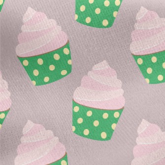 Pink Cream Cup Cake Jersey Backed Fleece