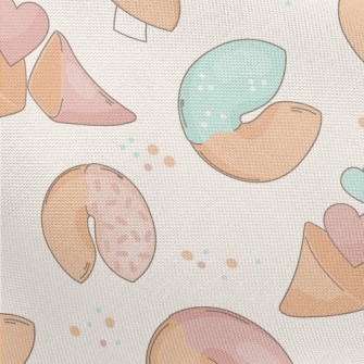 Pink And Blue Fortune Cookies Pongee