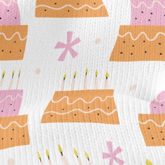 Pink And Orange Candle Cake Stretch Jersey