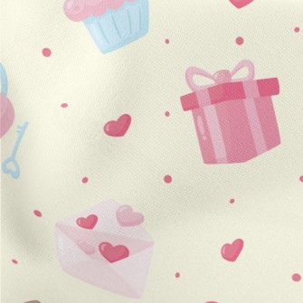 Pink Love Gift Envelope Cake Lightweight Cotton Poplin