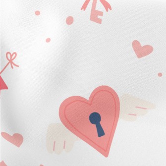 Cat Holding Love Heart Gift Ca Lightweight Cotton Poplin