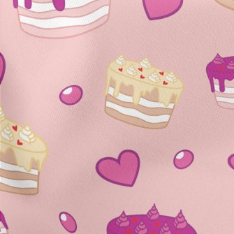 Love Purple Cake And Yellow Ca Lightweight Cotton Poplin