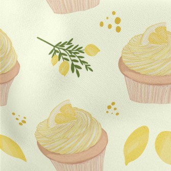 Lemon Flavored Cup Cake Lightweight Cotton Poplin