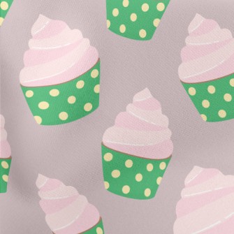 Pink Cream Cup Cake Lightweight Cotton Poplin
