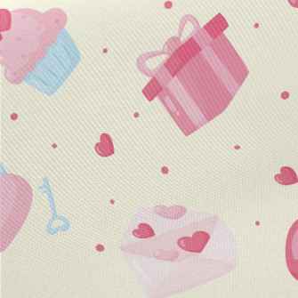 Pink Love Gift Envelope Cake Midweight Cotton Poplin