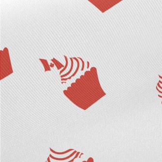 Canadian Flag Cupcakes Midweight Cotton Poplin