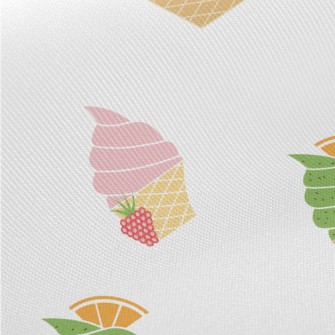 Strawberry And Matcha Ice Crea Midweight Cotton Poplin
