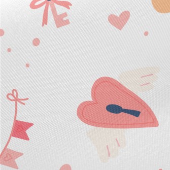 Cat Holding Love Heart Gift Ca Midweight Cotton Poplin