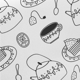 Relaxing Afternoon Tea Party Midweight Cotton Poplin