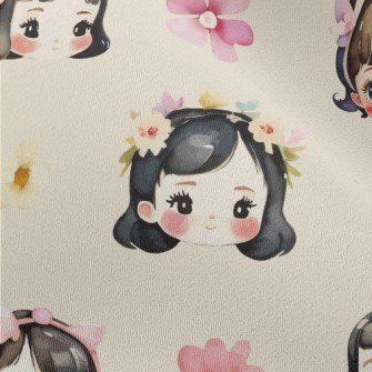 Watercolor Sweet Girl With Flo Chiffon