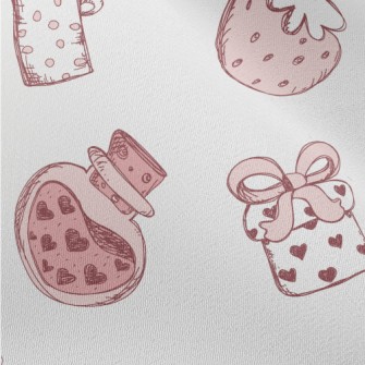 Hand Drawn Love Gift Cup Gift Chiffon