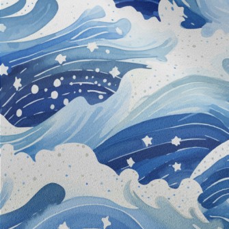 Hand Painted Watercolor Beauti Chiffon