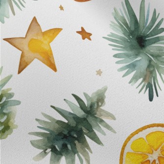 Watercolor Autumn Leaves Star  Chiffon